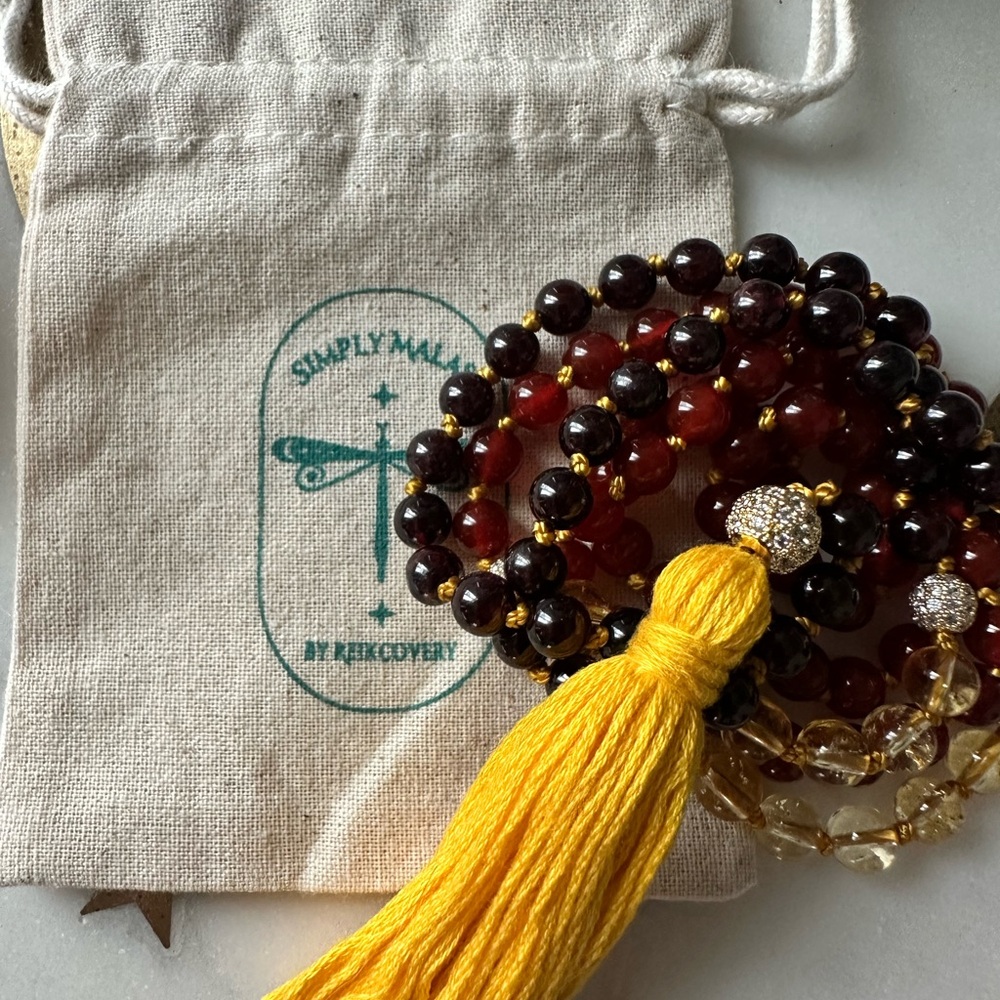Red and Yellow Beaded Necklace